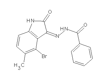 N'-(4-bromo-5-methyl-2-oxo-1,2-dihydro-3H-indol-3-ylidene)benzohydrazide