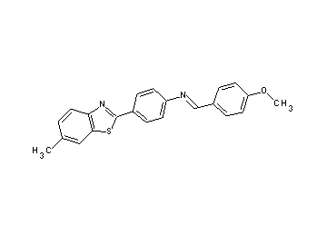 N-(4-methoxybenzylidene)-4-(6-methyl-1,3-benzothiazol-2-yl)aniline