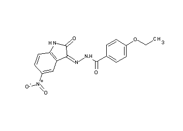 4-ethoxy-N'-(5-nitro-2-oxo-1,2-dihydro-3H-indol-3-ylidene)benzohydrazide