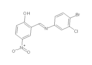 2-{[(4-bromo-3-chlorophenyl)imino]methyl}-4-nitrophenol