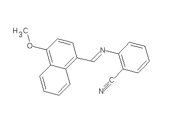 2-{[(4-methoxy-1-naphthyl)methylene]amino}benzonitrile