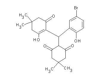 2-[(5-bromo-2-hydroxyphenyl)(2-hydroxy-4,4-dimethyl-6-oxo-1-cyclohexen-1-yl)methyl]-5,5-dimethyl-1,3-cyclohexanedione