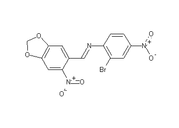(2-bromo-4-nitrophenyl)[(6-nitro-1,3-benzodioxol-5-yl)methylene]amine