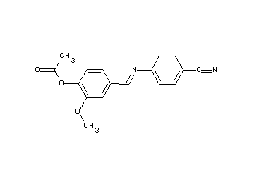 4-{[(4-cyanophenyl)imino]methyl}-2-methoxyphenyl acetate