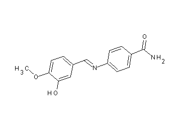 4-[(3-hydroxy-4-methoxybenzylidene)amino]benzamide