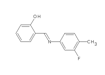 2-{[(3-fluoro-4-methylphenyl)imino]methyl}phenol