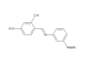 3-[(2,4-dihydroxybenzylidene)amino]benzonitrile