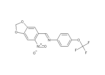 N-[(6-nitro-1,3-benzodioxol-5-yl)methylene]-4-(trifluoromethoxy)aniline