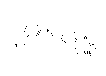 3-[(3,4-dimethoxybenzylidene)amino]benzonitrile