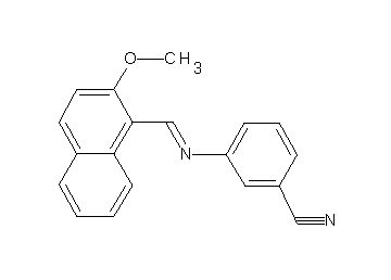 3-{[(2-methoxy-1-naphthyl)methylene]amino}benzonitrile