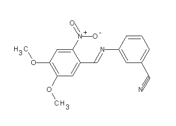 3-[(4,5-dimethoxy-2-nitrobenzylidene)amino]benzonitrile