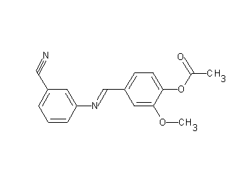 4-{[(3-cyanophenyl)imino]methyl}-2-methoxyphenyl acetate