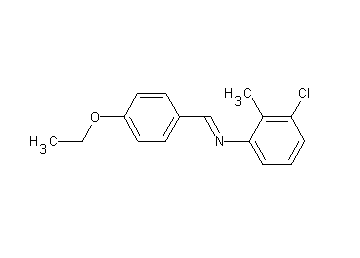 (3-chloro-2-methylphenyl)(4-ethoxybenzylidene)amine (3-chloro-2-methylphenyl)(4-ethoxybenzylidene)amine