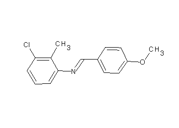 (3-chloro-2-methylphenyl)(4-methoxybenzylidene)amine (3-chloro-2-methylphenyl)(4-methoxybenzylidene)amine
