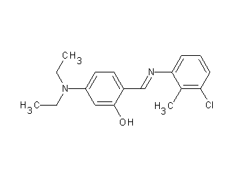 2-{[(3-chloro-2-methylphenyl)imino]methyl}-5-(diethylamino)phenol