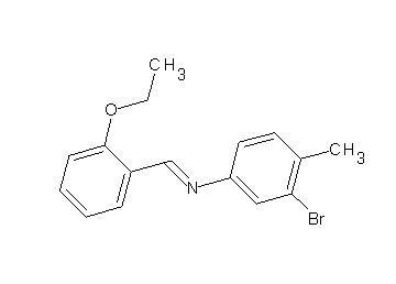 (3-bromo-4-methylphenyl)(2-ethoxybenzylidene)amine (3-bromo-4-methylphenyl)(2-ethoxybenzylidene)amine