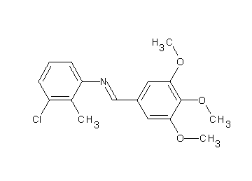 (3-chloro-2-methylphenyl)(3,4,5-trimethoxybenzylidene)amine (3-chloro-2-methylphenyl)(3,4,5-trimethoxybenzylidene)amine