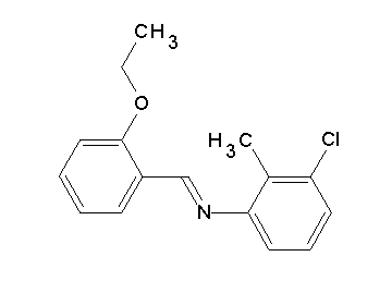 (3-chloro-2-methylphenyl)(2-ethoxybenzylidene)amine (3-chloro-2-methylphenyl)(2-ethoxybenzylidene)amine