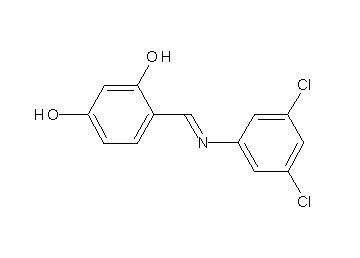 4-{[(3,5-dichlorophenyl)imino]methyl}-1,3-benzenediol