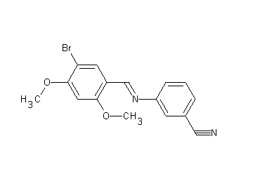 3-[(5-bromo-2,4-dimethoxybenzylidene)amino]benzonitrile