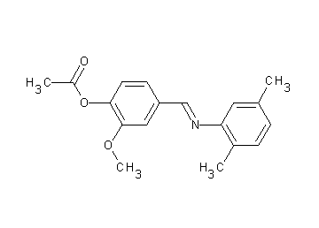 4-{[(2,5-dimethylphenyl)imino]methyl}-2-methoxyphenyl acetate