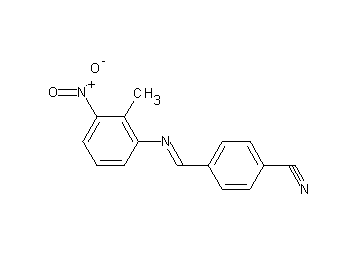 4-{[(2-methyl-3-nitrophenyl)imino]methyl}benzonitrile