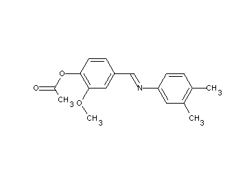 4-{[(3,4-dimethylphenyl)imino]methyl}-2-methoxyphenyl acetate - Click Image to Close