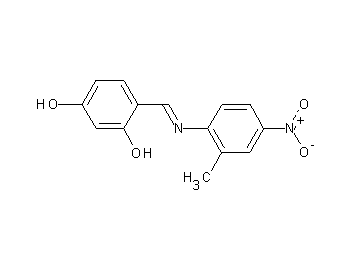 4-{[(2-methyl-4-nitrophenyl)imino]methyl}-1,3-benzenediol