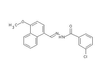 3-chloro-N'-[(4-methoxy-1-naphthyl)methylene]benzohydrazide - Click Image to Close