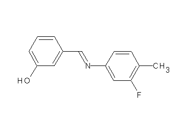 3-{[(3-fluoro-4-methylphenyl)imino]methyl}phenol