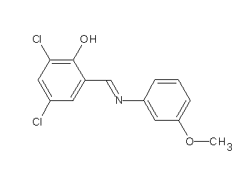2,4-dichloro-6-{[(3-methoxyphenyl)imino]methyl}phenol