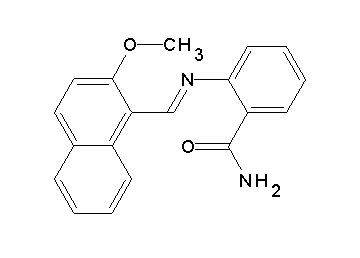 2-{[(2-methoxy-1-naphthyl)methylene]amino}benzamide