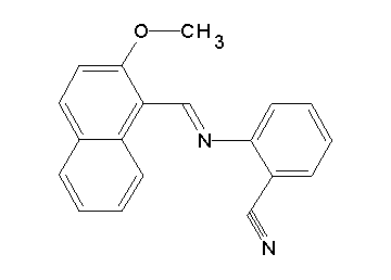 2-{[(2-methoxy-1-naphthyl)methylene]amino}benzonitrile