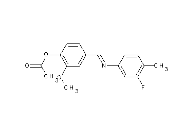 4-{[(3-fluoro-4-methylphenyl)imino]methyl}-2-methoxyphenyl acetate
