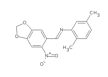 (2,5-dimethylphenyl)[(6-nitro-1,3-benzodioxol-5-yl)methylene]amine