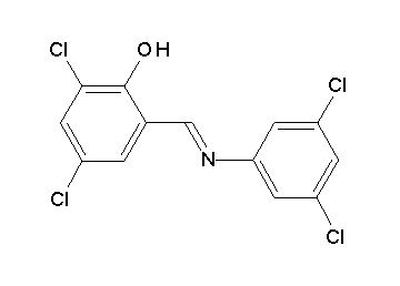 2,4-dichloro-6-{[(3,5-dichlorophenyl)imino]methyl}phenol