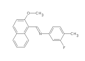 (3-fluoro-4-methylphenyl)[(2-methoxy-1-naphthyl)methylene]amine