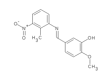2-methoxy-5-{[(2-methyl-3-nitrophenyl)imino]methyl}phenol
