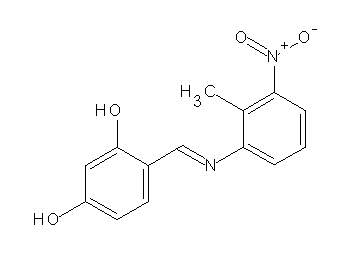 4-{[(2-methyl-3-nitrophenyl)imino]methyl}-1,3-benzenediol