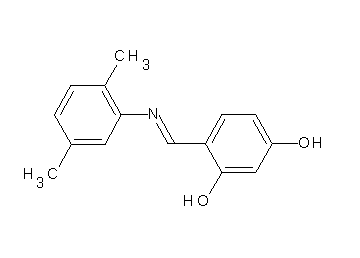 4-{[(2,5-dimethylphenyl)imino]methyl}-1,3-benzenediol