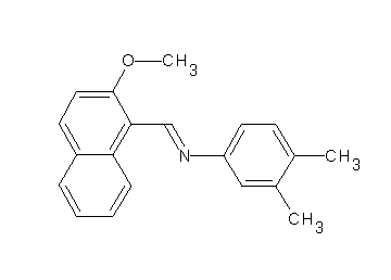 N-[(2-methoxy-1-naphthyl)methylene]-3,4-dimethylaniline