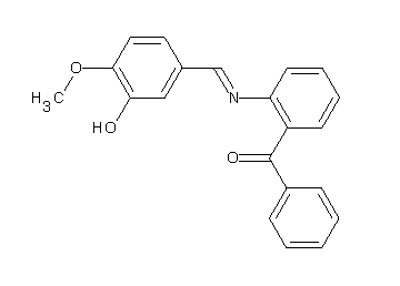 {2-[(3-hydroxy-4-methoxybenzylidene)amino]phenyl}(phenyl)methanone