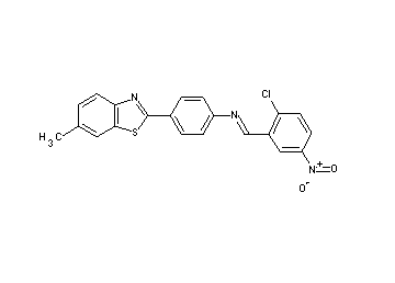 N-(2-chloro-5-nitrobenzylidene)-4-(6-methyl-1,3-benzothiazol-2-yl)aniline