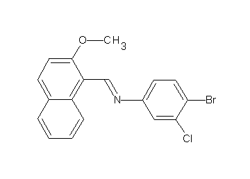 (4-bromo-3-chlorophenyl)[(2-methoxy-1-naphthyl)methylene]amine