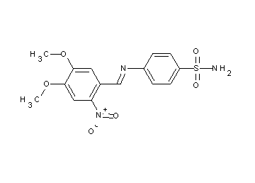 4-[(4,5-dimethoxy-2-nitrobenzylidene)amino]benzenesulfonamide
