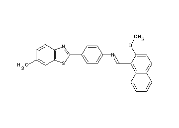 N-[(2-methoxy-1-naphthyl)methylene]-4-(6-methyl-1,3-benzothiazol-2-yl)aniline