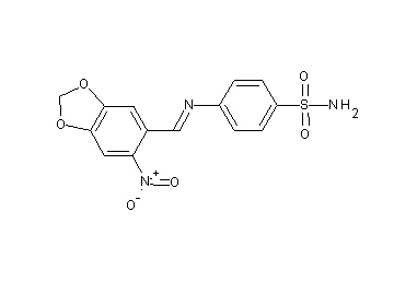 4-{[(6-nitro-1,3-benzodioxol-5-yl)methylene]amino}benzenesulfonamide