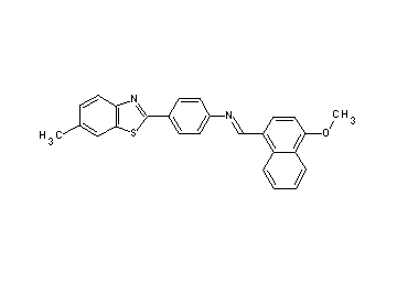 N-[(4-methoxy-1-naphthyl)methylene]-4-(6-methyl-1,3-benzothiazol-2-yl)aniline