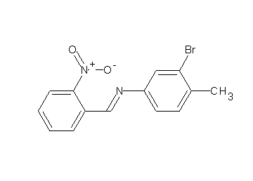 (3-bromo-4-methylphenyl)(2-nitrobenzylidene)amine (3-bromo-4-methylphenyl)(2-nitrobenzylidene)amine