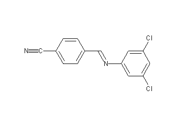 4-{[(3,5-dichlorophenyl)imino]methyl}benzonitrile